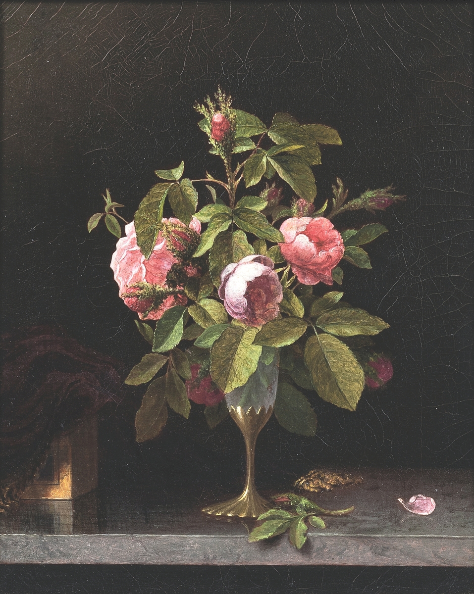 “It was a wonderful, little jewel of a thing,” Robin Starr said of “Pink Roses in a Fragile Vase” by Martin Johnson Heade, which sold for $40,625, the second highest price in the sale. It measured 19½ by 16½ inches in the frame and was bought by a private collector ($25/35,000).