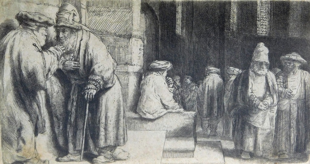 Lot 53 – Rembrandt Harmenz Van Rijn, “Jews in Synagogue” Est. $9,000-12,000