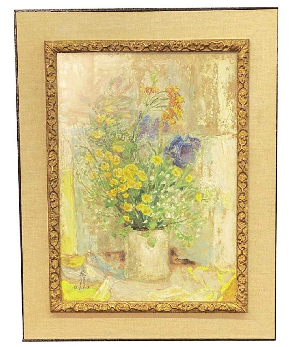 A buyer in the New York City metropolitan area fought off international competition and plucked this tempera on board floral still life by Le Pho (Vietnamese-French, 1907-2001) for $37,200 ($4/8,000).