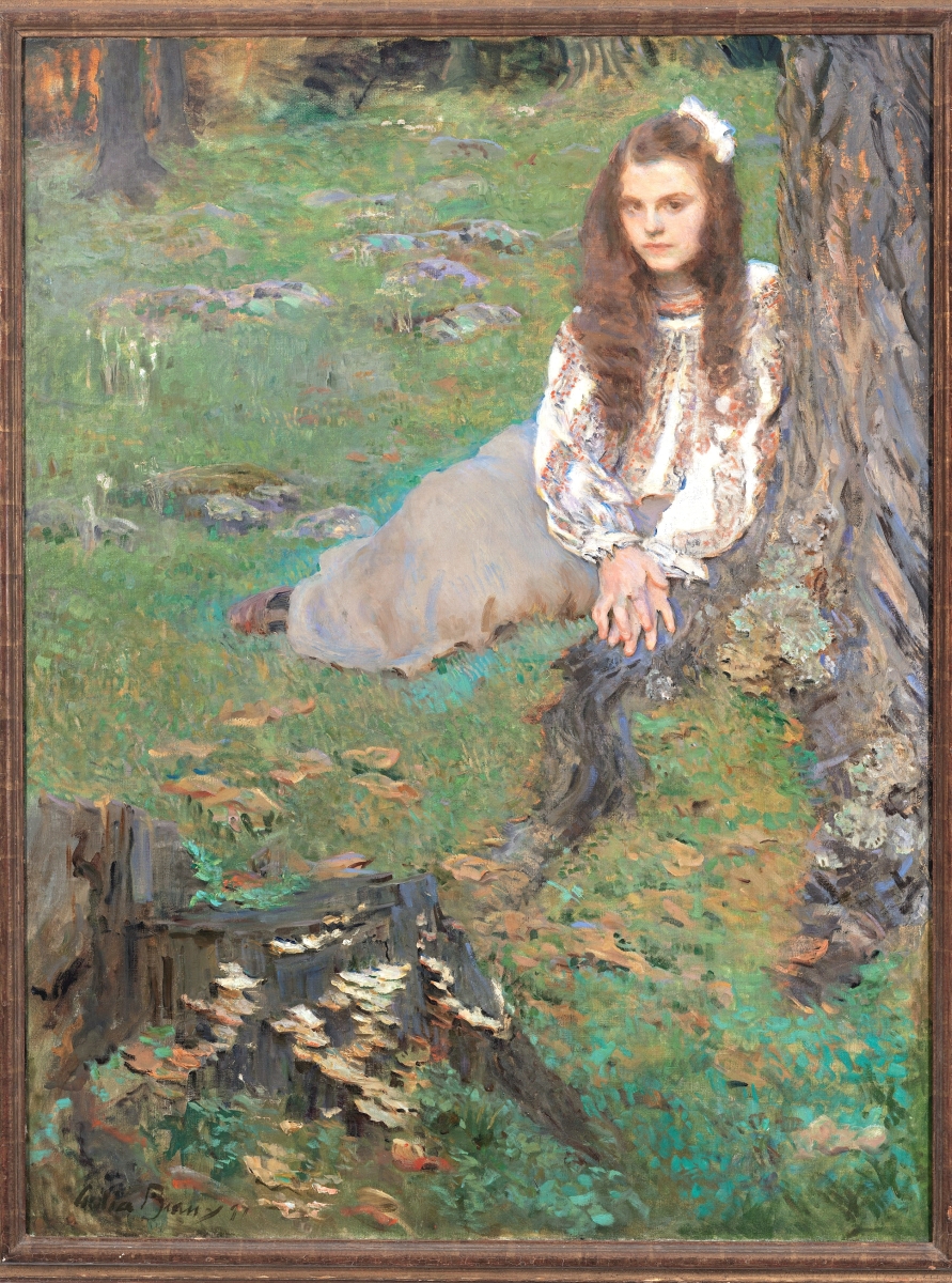 “Dorothea in the Woods” by Cecilia Beaux (1855-1942), 1897, oil on canvas, 53¼ by 40¼ inches. Whitney Museum of American Art; Gift of Mr and Mrs Raymond J. Horowitz, Inv. N. 70.158, digital image ©Whitney Museum of American Art/Licensed by Scala/Art Resource, NYC.