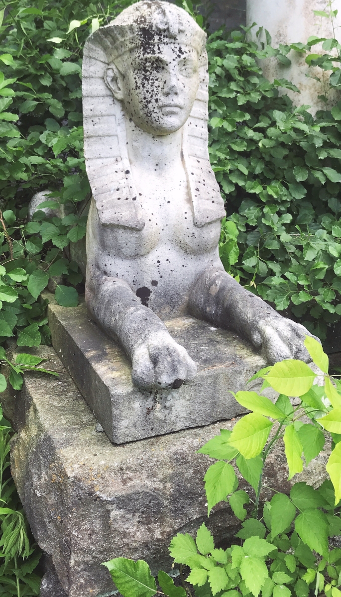 Top among the statuary from Searles Castle was a pair of marble sphinx, 33 inches high, that brought $12,980 to the trade.