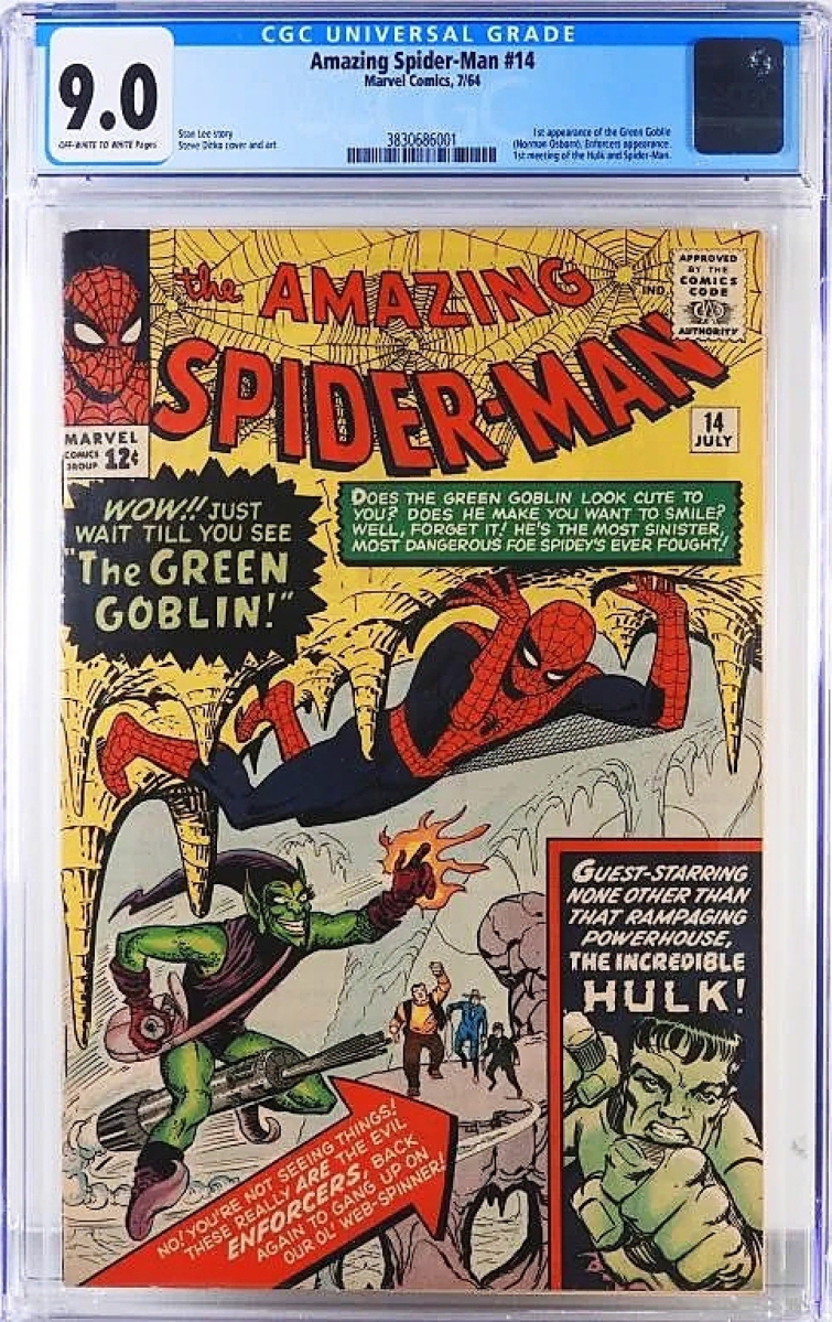 “That’s tough to get,” Landry said. “To get a 9.0 on a 1964 book like that is not easy.” This copy of the Amazing Spider-Man #14 was recently graded in the upper echelons of the census. Only 83 books are recorded in this grade with only 108 higher. It sold for $16,800.