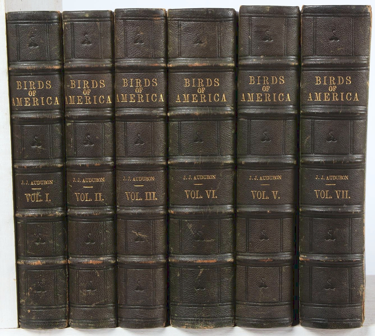 This set of The Birds of America, From Drawings Made in the United States and Their Territories” by John James Audubon was missing one volume but was otherwise largely complete. It had originally been purchased in the 1840s by the Tayloe family of Virginia and was being deaccessioned by the Valentine Museum, Richmond, Va. It flew to an online buyer for $26,290 ($3/5,000).