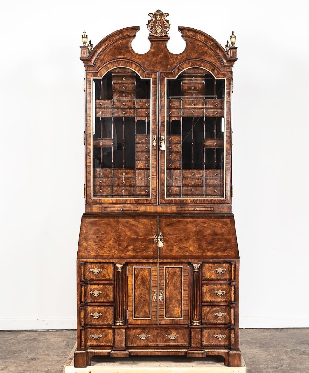 “We do very well with contemporary high-quality decorative furniture and that was a very good result,” Elizabeth Rickenbaker said. This regal Georgian-style mahogany veneered desk and bookcase replicated one belonging to the Spencer family in England, at their Althorp estate. Made by Theodore Alexander, it boasted 100 drawers and sold to a local bidder, buying online, for $11,875, the top price in the sale ($5/7,000).