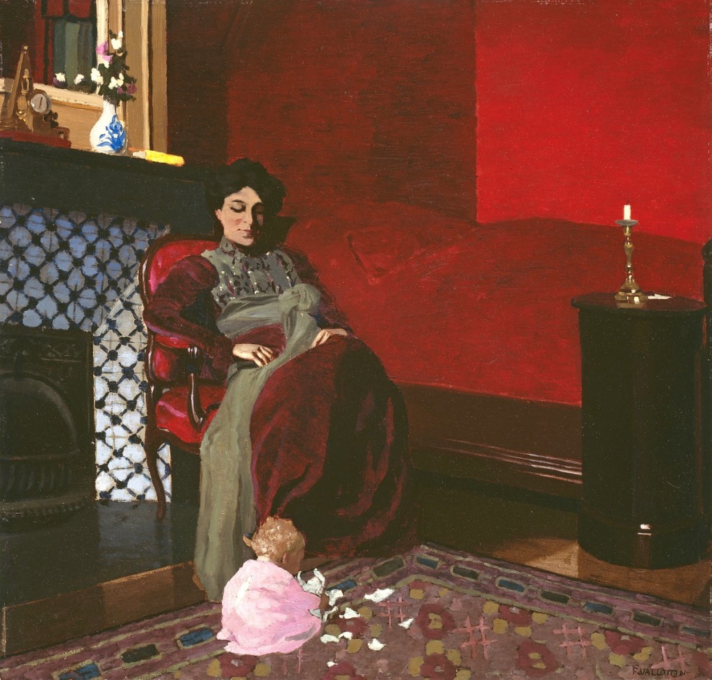 “The Red Room, Étretat,” by Félix Vallotton (Swiss, 1865-1925), 1899. Oil on artist’s board. The Art Institute of Chicago, Bequest of Mrs Clive Runnells.