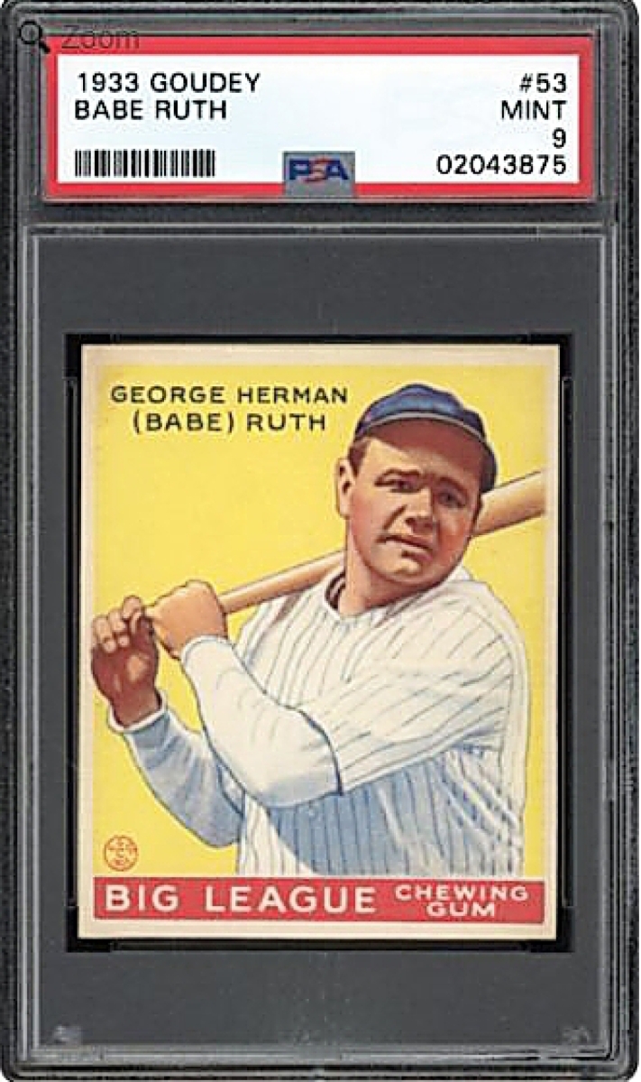Newman is said to have purchased this 1933 Ruth card for $20,000 in the mid-1990s. It sold for $4,212,000.
