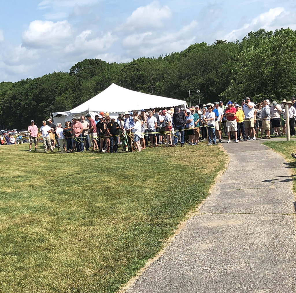 John DeSimone said that more than 500 people came through the gate in the first hour of the show. This photo shows only a portion of those lined up prior to the opening.