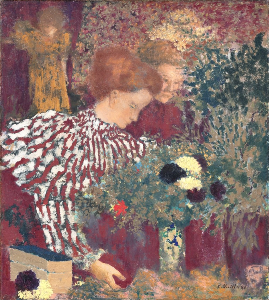 “Woman in a Striped Dress” by Édouard Vuillard (French, 1868-1940), 1895. Oil on canvas. National Gallery of Art, Washington, DC, collection of Mr and Mrs Paul Mellon. Courtesy National Gallery of Art, Washington, DC. ©2021 Artists Rights Society (ARS), New York / ADAGP, Paris.