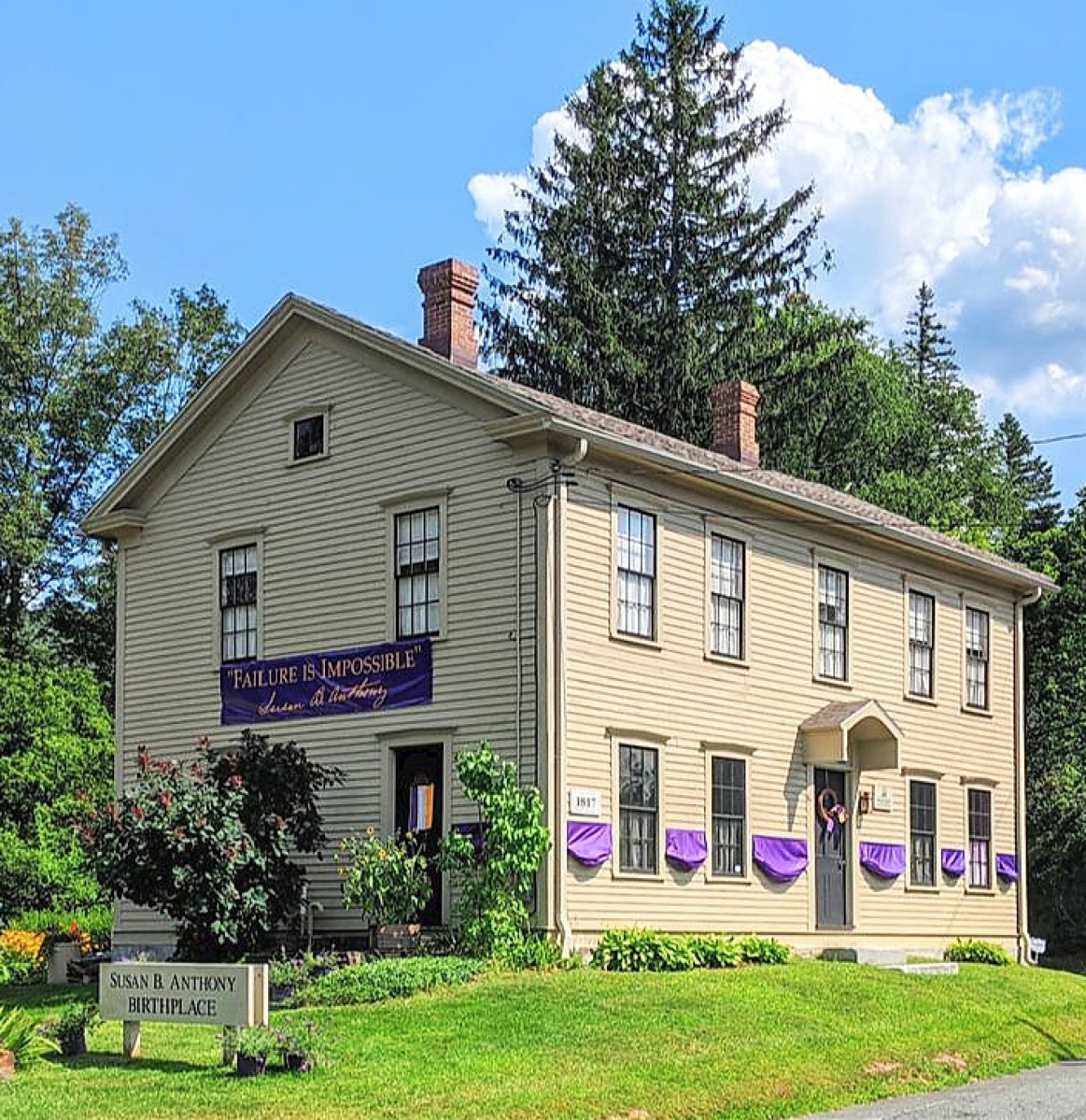 The Susan B. Anthony Birthplace Museum in Adams, Mass.