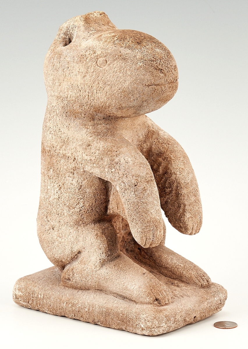 Tennessee artist William Edmondson remains a feature in Case auctions. The auction house sold this “Critter,” the third of its form they have handled in a decade, for $120,000, a near record price. It sold to a Nashville buyer who will take it home to the very region it was made in.