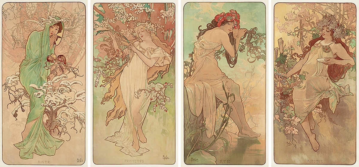 One of Alphonse Mucha’s most enduring posters, The Seasons, 1896, brought $52,800.