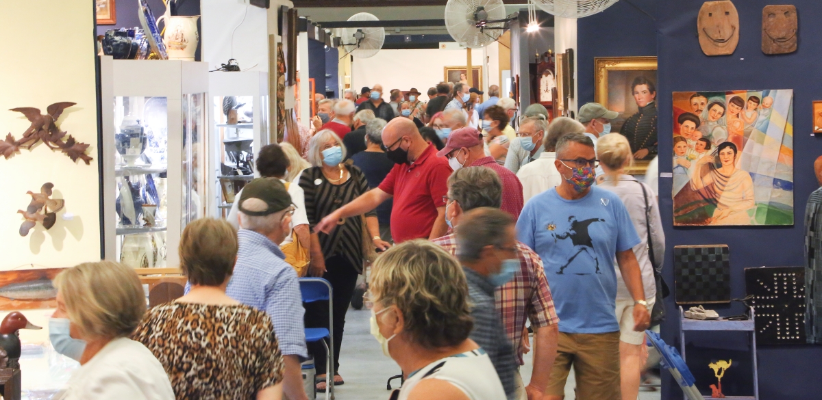Buyers came out in force for the antiques show. Many dealers noted a pent-up demand for antiques and art.