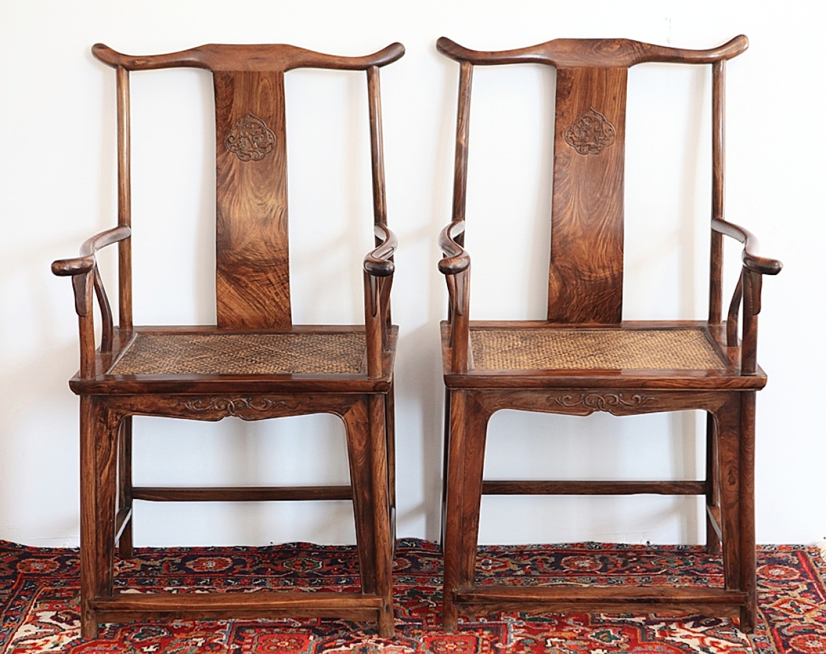 Topping the two-day sale was this pair of Eighteenth Century Chinese carved huanghuali wood “official hat” chairs. They more than septupled their high $4,000 estimate to finish at $29,280.