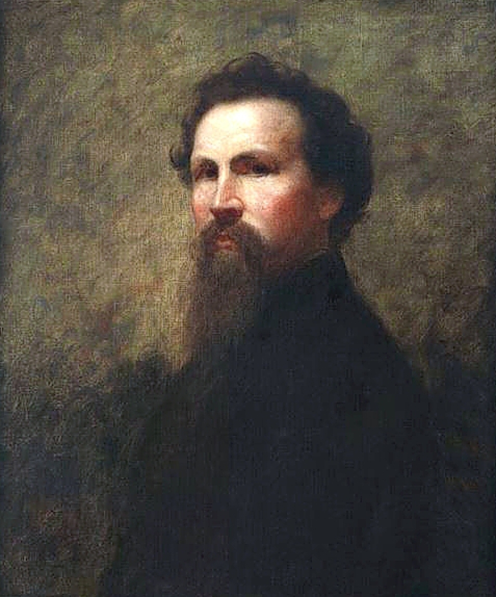 Self-portrait by Eastman Johnson (1824-1906), circa 1859-60, oil on canvas, 30.38 by 25 inches. Collection of the National Academy of Design.