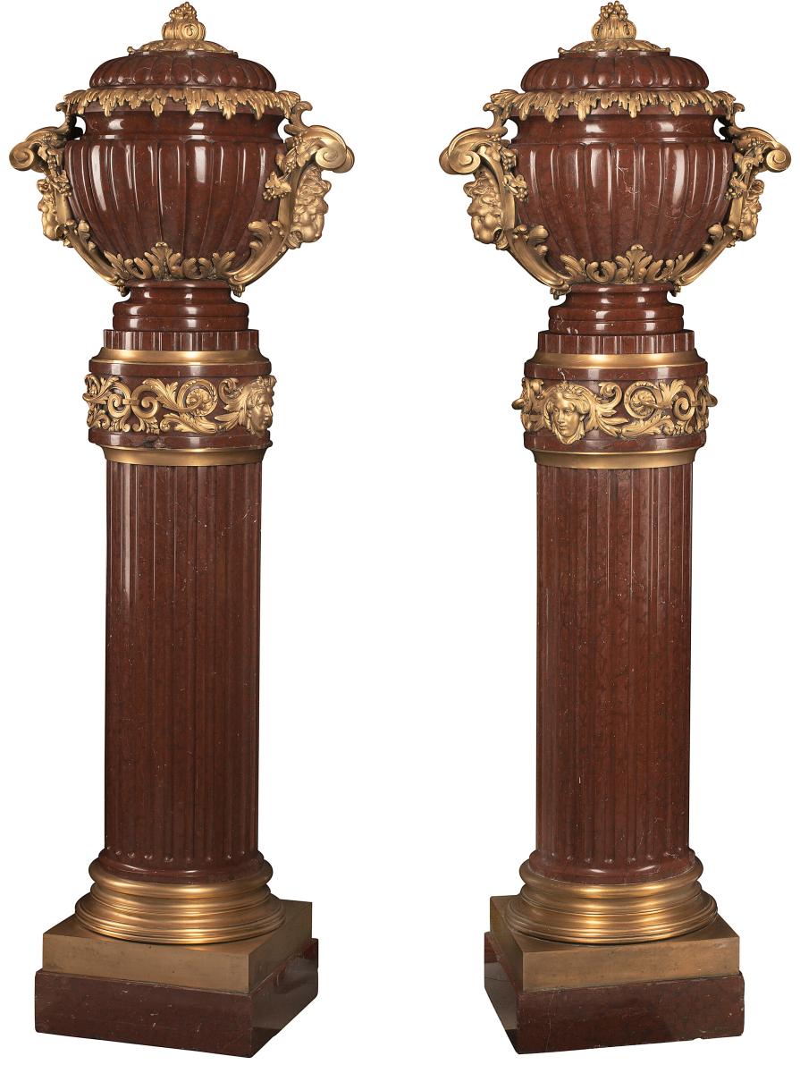 “Those were stunning examples, and the bronze mounts were some of the finest I’ve ever seen.” This pair of Nineteenth Century French Napoleon III gilt-bronze mounted covered urns on fluted rouge marble columns stood 75 inches tall and stayed in Las Vegas, while the rest of McGuire’s collection headed to sale in Dallas. Estimated at $6/8,000, the pair generated considerable interest and they sold to a private collector for $106,250.