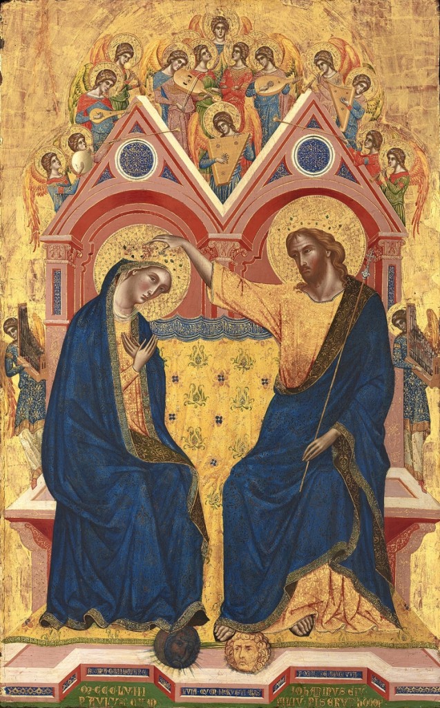 Paolo Veneziano (circa 1259-1362) and Giovanni Veneziano (active 1345-1358), “The Coronation of the Virgin,” 1358, tempera on panel, 43¼ by 27 inches. The Frick Collection, New York City.   —Joseph Coscia Jr photo