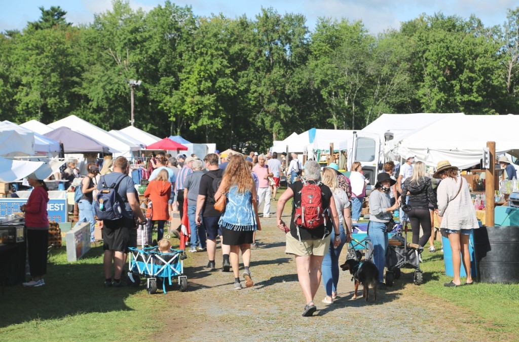 The crowds at Brimfield Auction Acres.