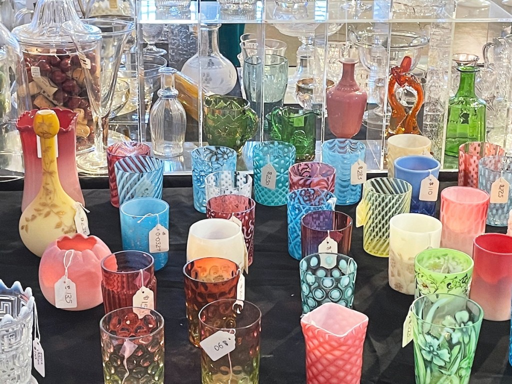 Victorian glass offerings from Rob Korn Glass, N.Y.