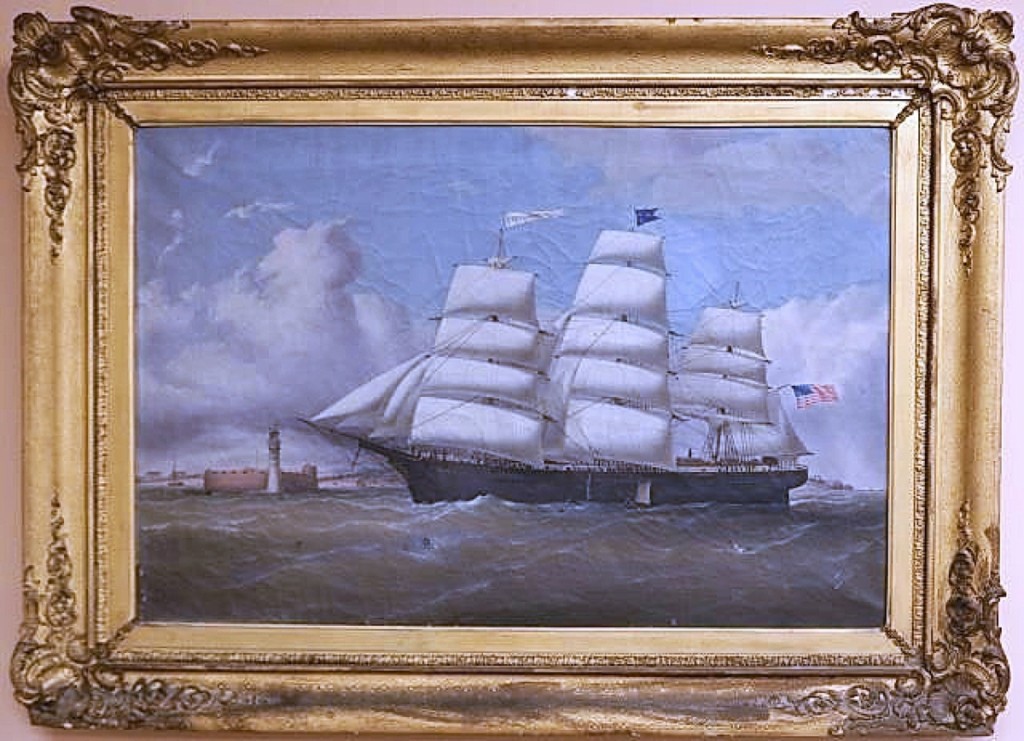 This mid-Nineteenth Century oil painting by Duncan McFarlane depicting the packet ship City of Montreal, was the top lot in the sale, selling for $39,680.