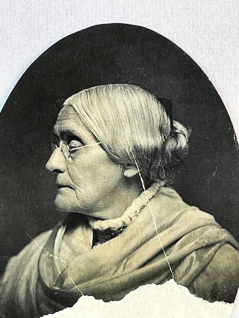 This is believed to be the only example of this Susan B. Anthony image known. The platinotype side profile portrait sold for $3,398.