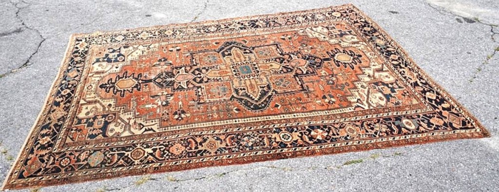 Jeremy Wooten said that all of the rugs in the sale had come out of private homes, and all demonstrated wear from use. Leading the sale at $10,200 — from an online bidder from the Mid-Atlantic states — was this early Twentieth Century Persian Serapi carpet that measured slightly more than 10 by 14 feet and came from a Charleston family collection ($ ,000).