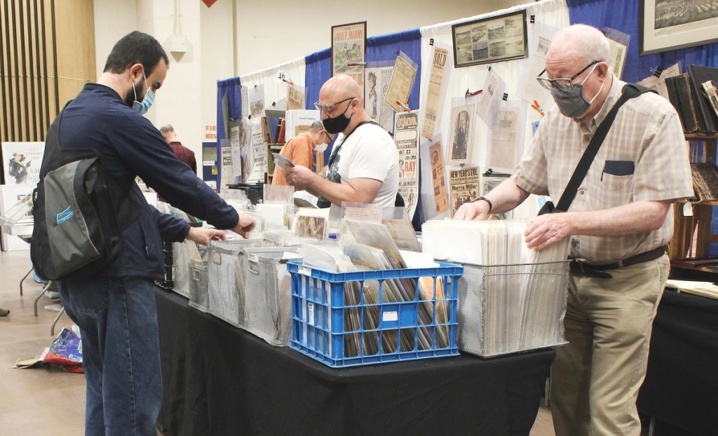 Shoppers at Peter Luke’s booth find much in the way of historical ephemera and Americana.