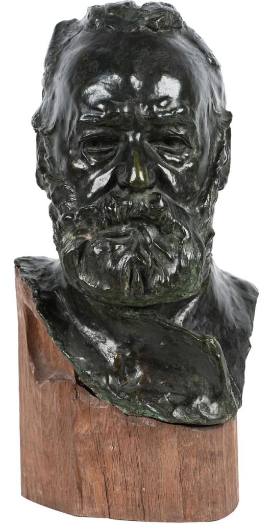 Bronzes from the Tarlow estate were led by Auguste Rodin’s “Victor Hugo,” which went out at $48,000. The work was authenticated by Rodin expert John Tancock, who was a curator at the Rodin museum from 1968 to 1972 before going on to pen a book on the artist.