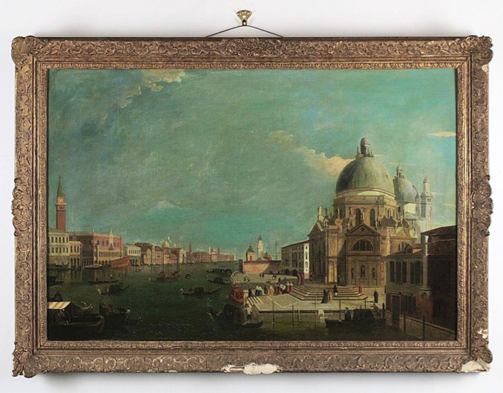 The highest priced item in the two-day sale was this oil on canvas painting of a canal scene in Venice. Cataloged as an “Eighteenth Century work in the manner of Canaletto,” it sold for $48,000, far above the estimate.