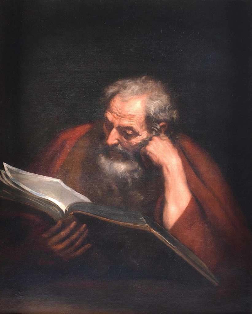An American buyer prevailed against competition from Italian and Spanish bidders to take this Seventeenth Century portrait of St Jerome, by the Circle of Ribera, for $25,400 ($4/6,000).