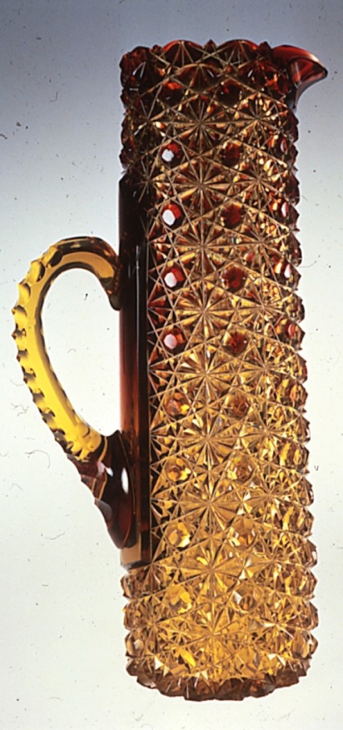 Amberina pitcher by the Libbey Glass Company, circa 1886-88. Corning Museum of Glass.