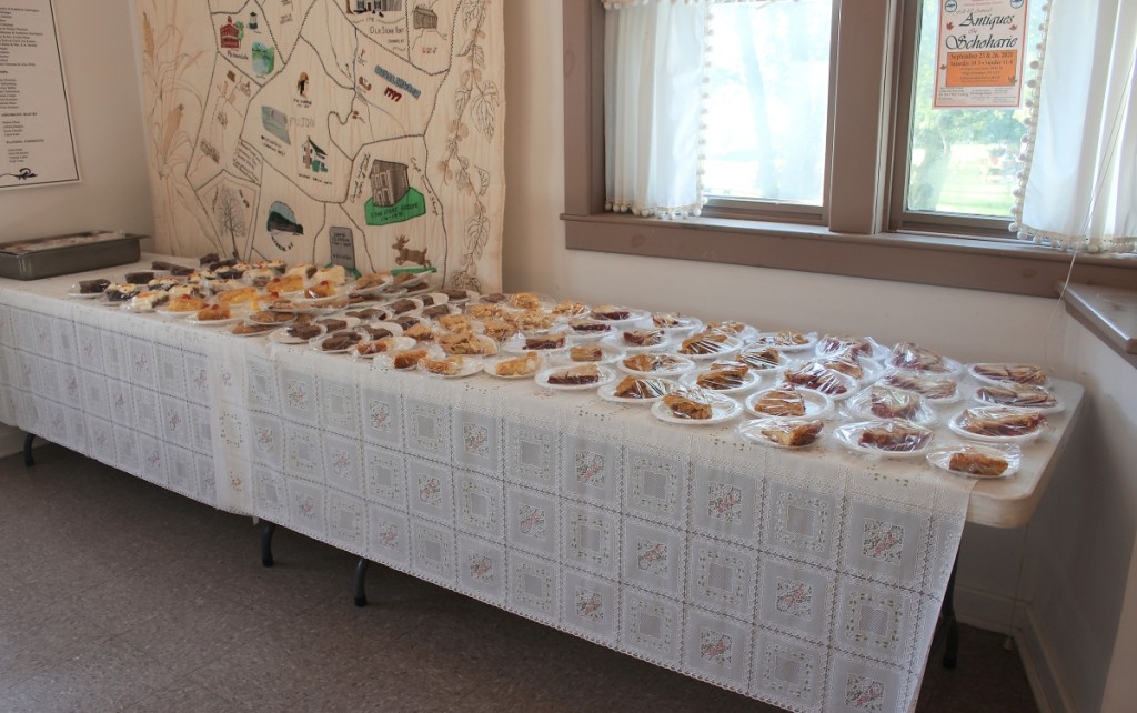 Come for the antiques, stay for the pie. The kitchen offered several varieties of baked goods, all locally homemade, in addition to sandwiches and other hot food options.