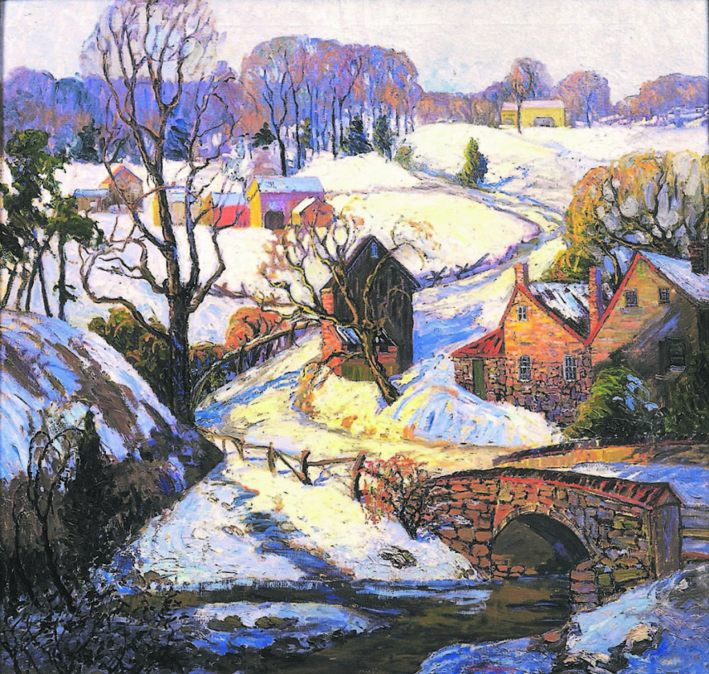 “Back Road To Pipersville,” circa 1926-1930. Oil on canvas, 38 by 40 inches. Provenance to Robert and Mary Lillie collection. Gift to the James A. Michener Art Museum Permanent Collection, 1999.