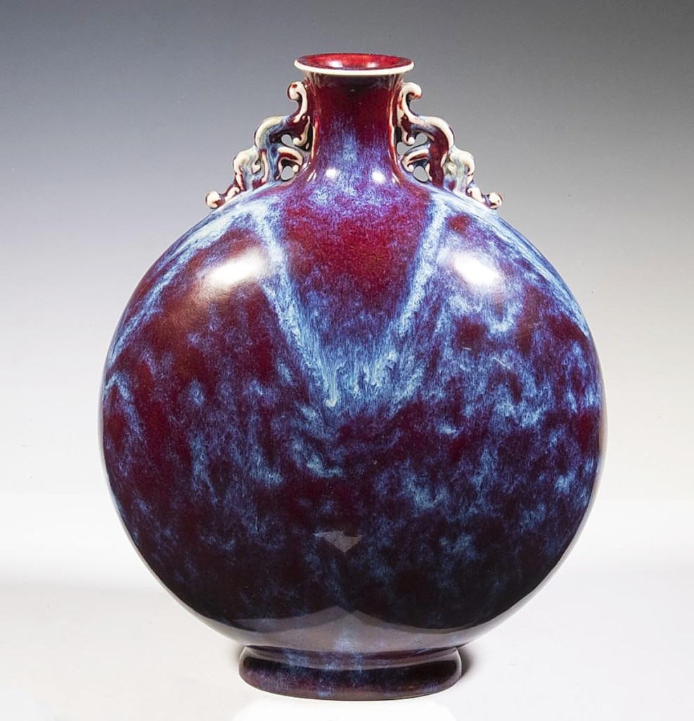 “We had bidders from all over the world, including some from Asia who came to Maine to bid on the Asian things,” said Kaja Veilleux, noting the interest that category attracted. This Eighteenth Century Chinese flambe glazed moon flask with provenance to art collector and fashion icon Mary Millicent Abigail Rogers (1902-1953) soared past expectations, making $175,500 from an American buyer ($18/20,000).