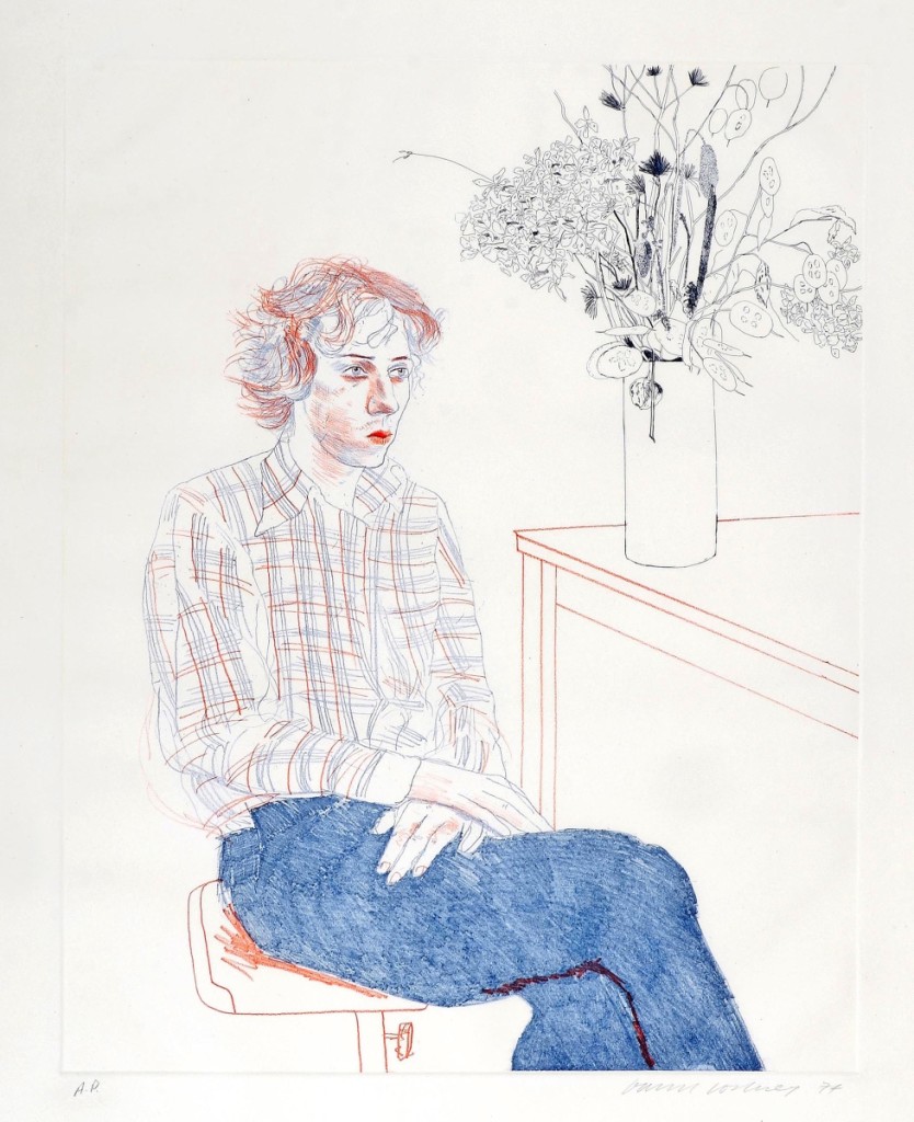 An etching by David Hockney (British, b 1937) titled “Gregory,” 1974, outperformed its $2/4,000 estimate to finish at $7,900.