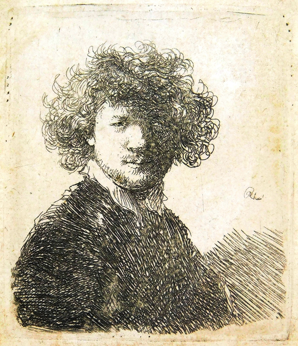 33 Rembrandt Self Potrait Etching