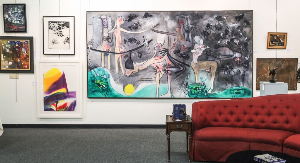 A monumental work by Roberto Matta took up nearly an entire wall as it stretched 149¼ inches in width. The sexual scene on the left relates to rebirth, Shannon’s specialist and appraiser Ali Danker said. That is balanced with the scene on the right, which focuses on death and decay. The untitled painting dated 1965 was originally purchased in Milan prior to the 1970s. It sold for $200,000 to a Midwestern museum.