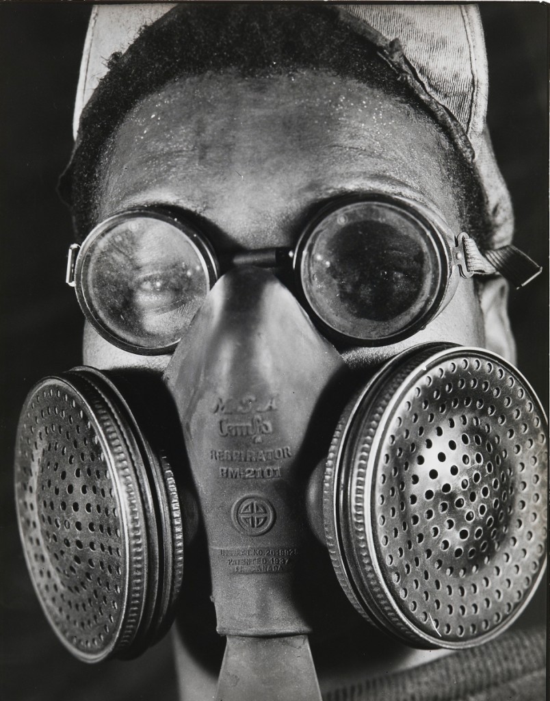 “Aluminum Company of America, Portrait of Louis Klinkscales” by Margaret Bourke-White (American, 1904-1971), 1939. Gelatin silver print. New Orleans Museum of Art, Museum purchase, General Acquisitions Fund, 79.38.
