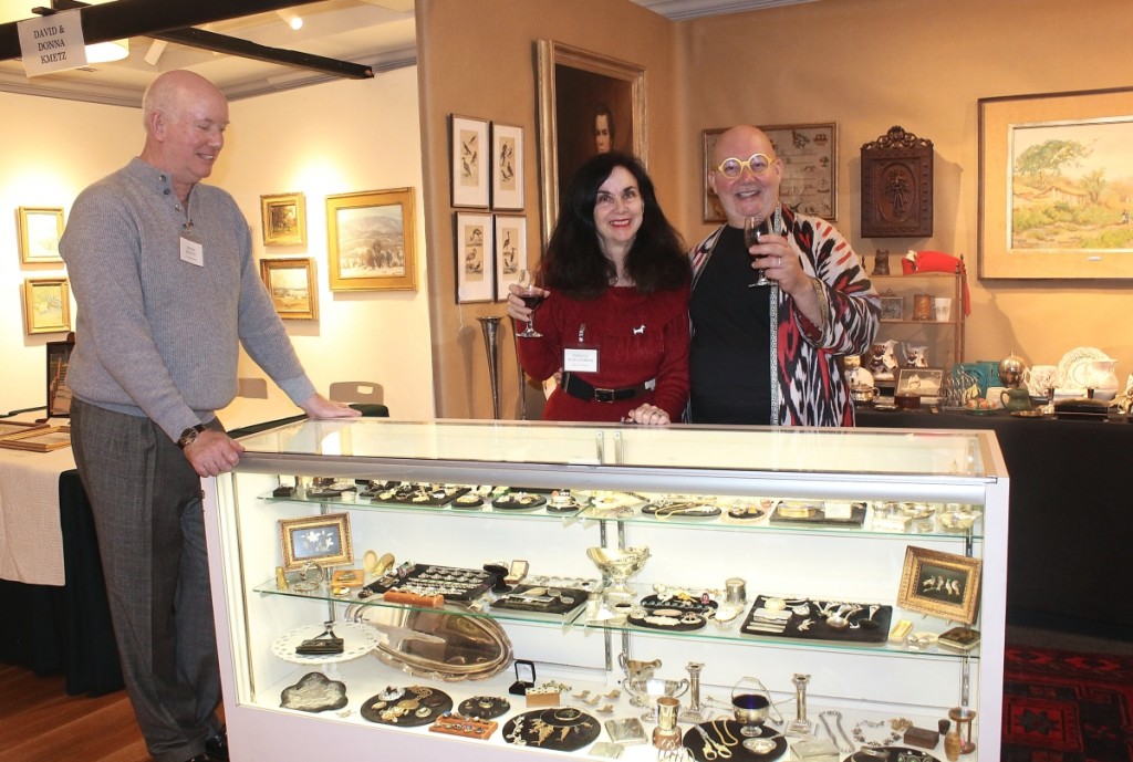 Peter Murphy, left, and Richard LaVigné, right, were showing in the same room as Patricia Funt Oxman. Patricia Funt Antiques, New Canaan, Conn.