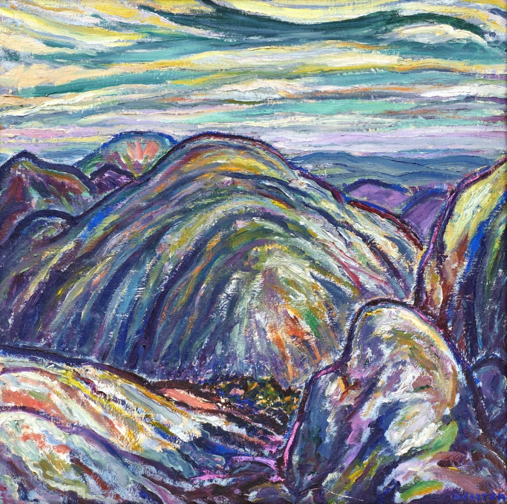 Harold Weston, (American, 1894-1972), “Adirondack View,” 1931, oil on canvas, 20¼ by 20¼ inches, went out at $31,250.