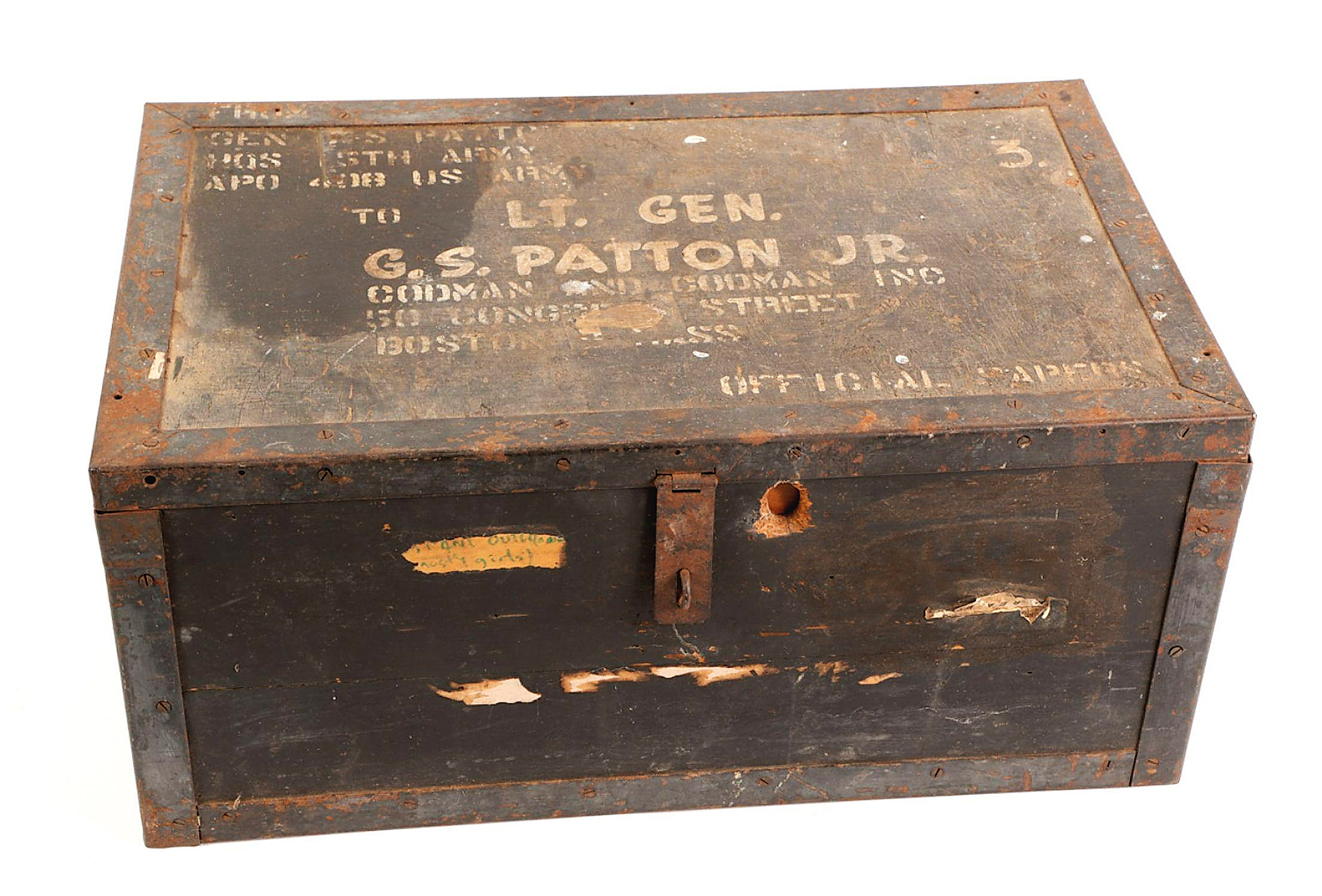 Sold at Auction: Military foot locker
