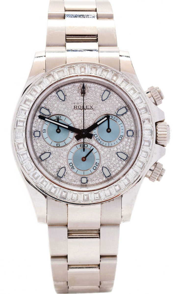 Daytona watch in platinium and diamonds, Rolex