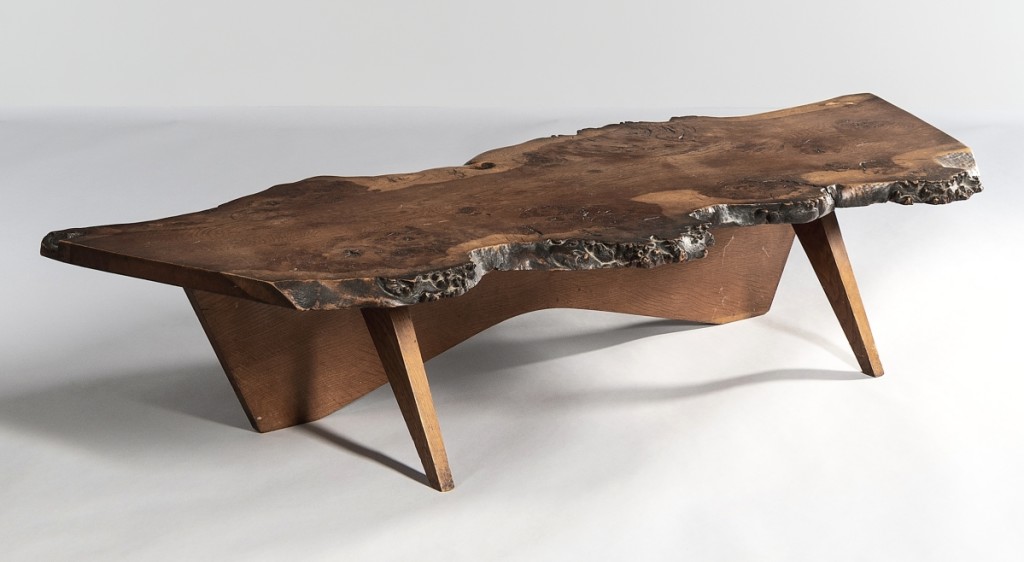 The highest priced item in the sale, an English burlwood coffee table by George Nakashima realized $62,500. It was more than 5 feet long and of a wood infrequently used. The sale included a number of Nakashima pieces, all from one collection in Williamsburg, Va.