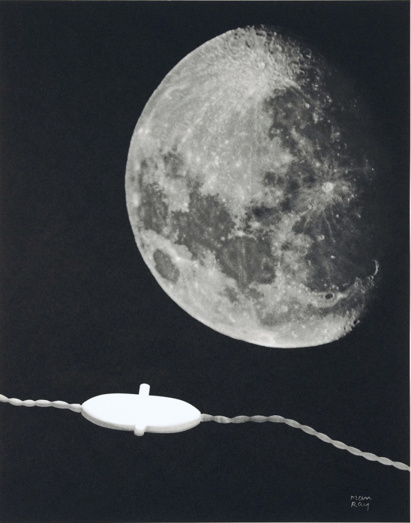 “Le Monde” is one of ten images in the portfolio “Electricite,” commissioned from Man Ray (1890-1976) in 1931 by a French electric company to promote the domestic uses of electricity. In 1917, he invented, by chance, rayographs, which were produced by placing various objects on light-sensitive paper in the darkroom and exposing the paper to light, creating images that resemble x-rays. “Le Monde (The World)” by Man Ray, 1931.