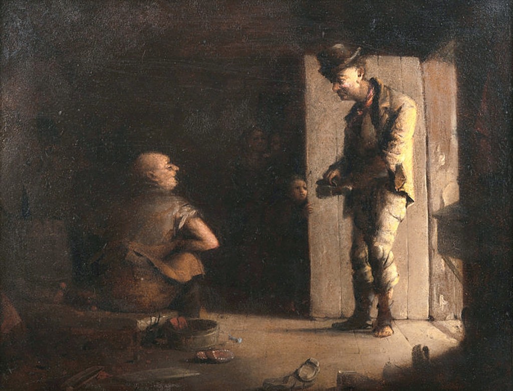 Achieving the second highest result for David Gilmore Bylthe was the artist’s “The Cobbler’s Shop,” which sold for $137,500. The work had been exhibited in the artist’s 1981 traveling show “The World of David Gilmour Blythe,” which started at the Smithsonian and ended at the Carnegie Institute, which holds one of the largest collections of the artist’s work. Oil on canvas, 17 by 22 inches.