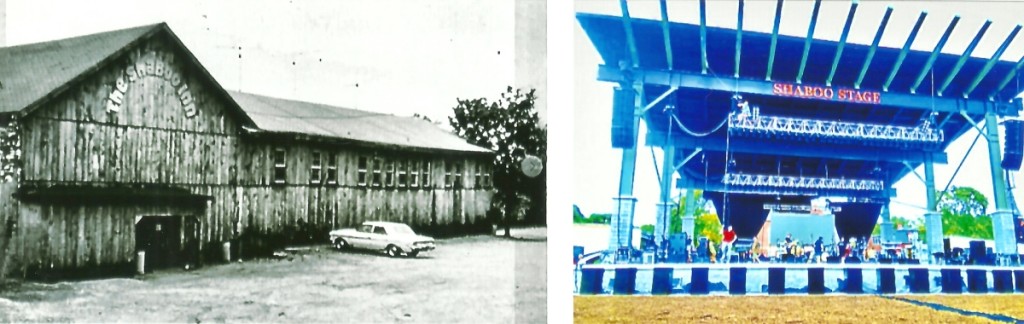 Left: The Shaboo Inn; right: The Shaboo stage. Photos courtesy David “Lefty” Foster.