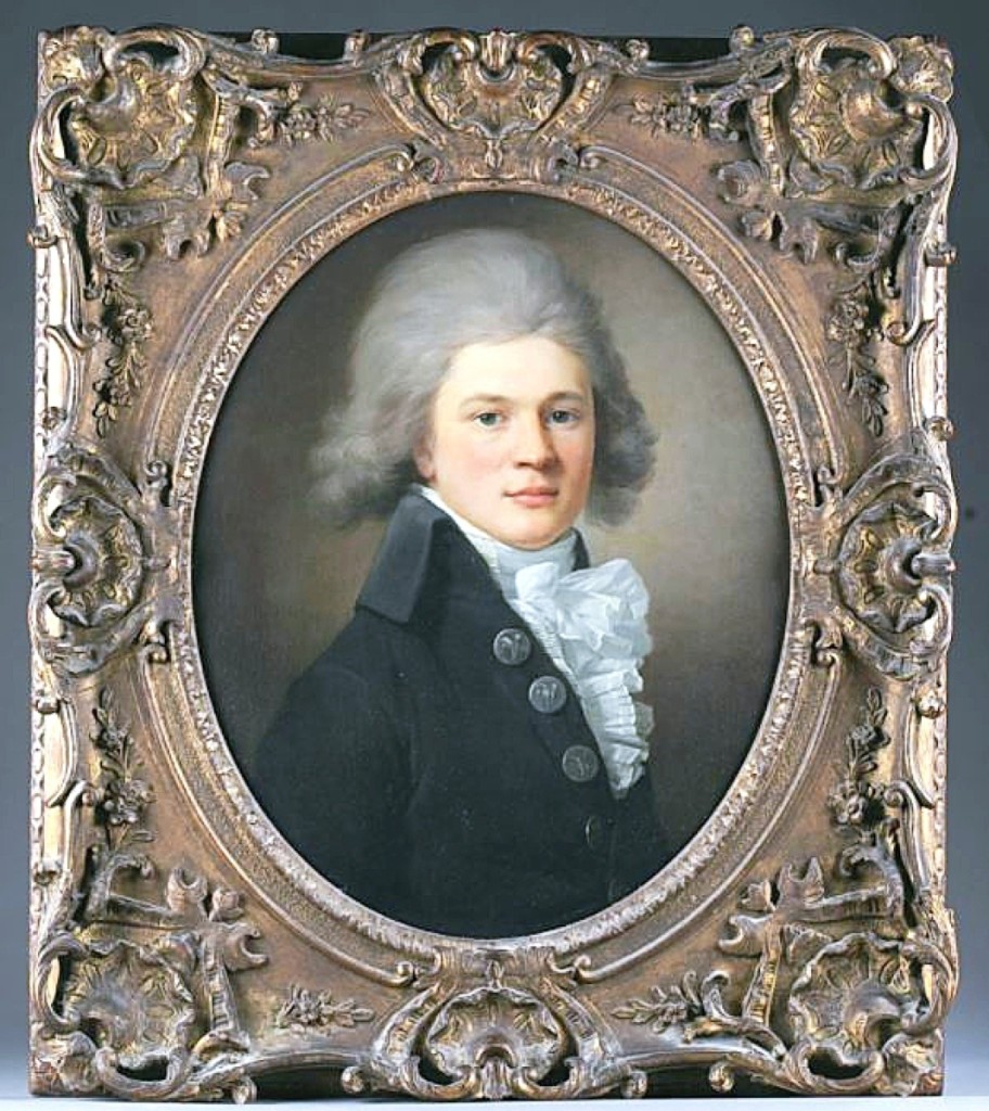 Jean Louis Voille’s (French/Russian, 1744-after 1801) oil on canvas portrait of Count Paul Alexandrovich Stroganoff (1774-1817), dated 1792, rose from its $10/15,000 estimate to sell for $66,675. Like many of the top selling artworks offered in Quinn’s sale, the 23¼-by-18½-inch portrait came from the collection of Nicholas R. Burke, Washington DC.