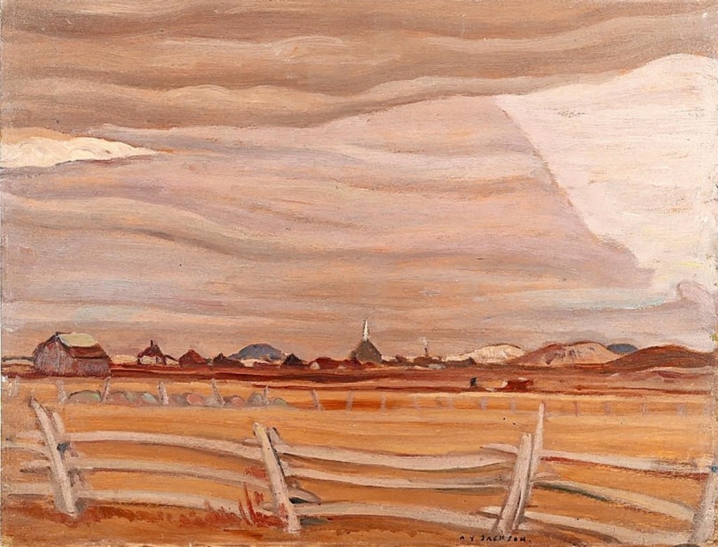 Labels from the Klinkhoff Gallery in Montreal and the Thielsen Gallery in London, Ontario, doubtlessly helped boost this 10½-by-13½-inch oil on panel painting titled “St Lawrence South Shore Village” by Group of Seven founding member A.Y. Jackson to $37,060. It was the highest price in the sale ($14/22,000).