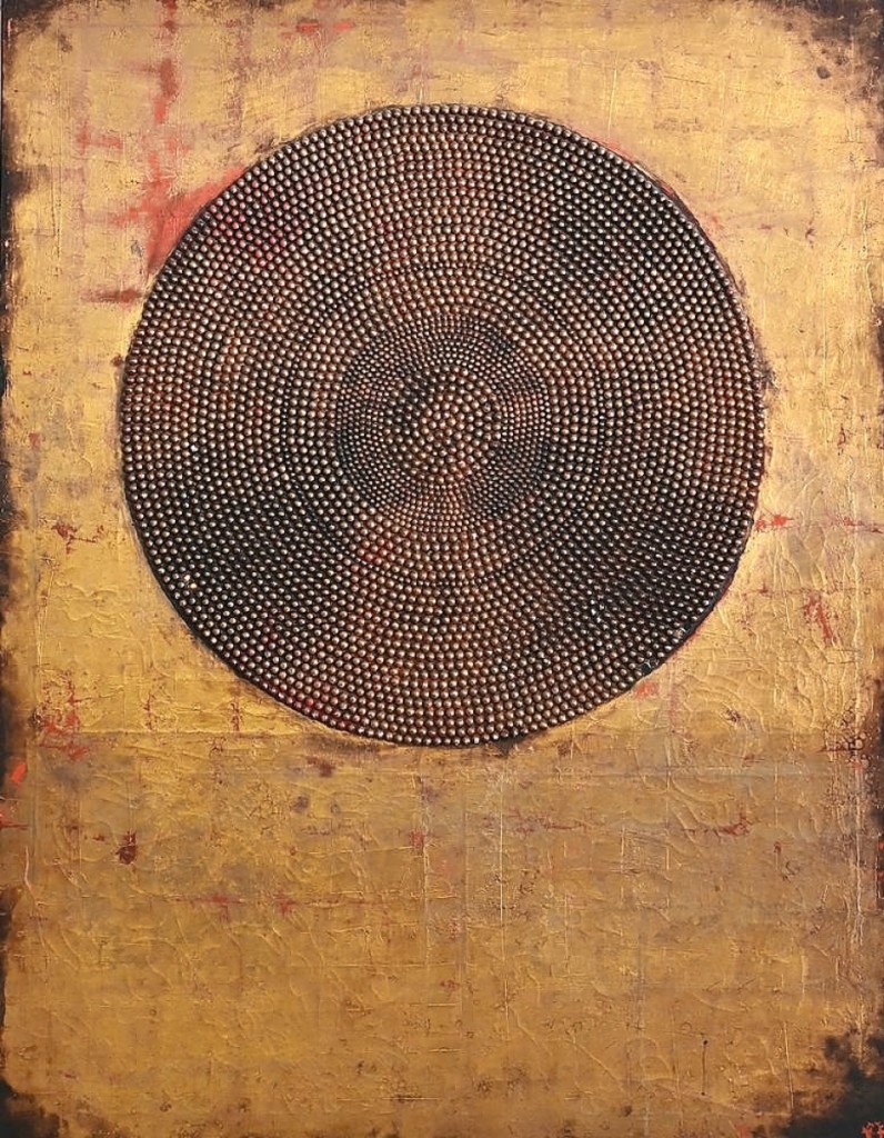 Top price, record price. An international trade buyer paid the record-setting price of $132,000 for “Circulo” by Lazar Vozarevic (Serbian, 1925-1968). The oil on wood on canvas, 81¾ by 62- inches, came from a very private collection and garnered interest from around the world ($2/4,000).