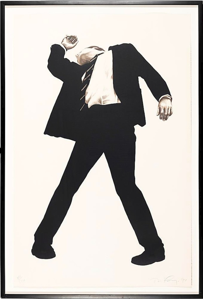 Leading the sale was Robert Longo’s “Rick,” 1994, artwork from his “Men in the Cities” series, which sold for $27,940 to an online buyer.