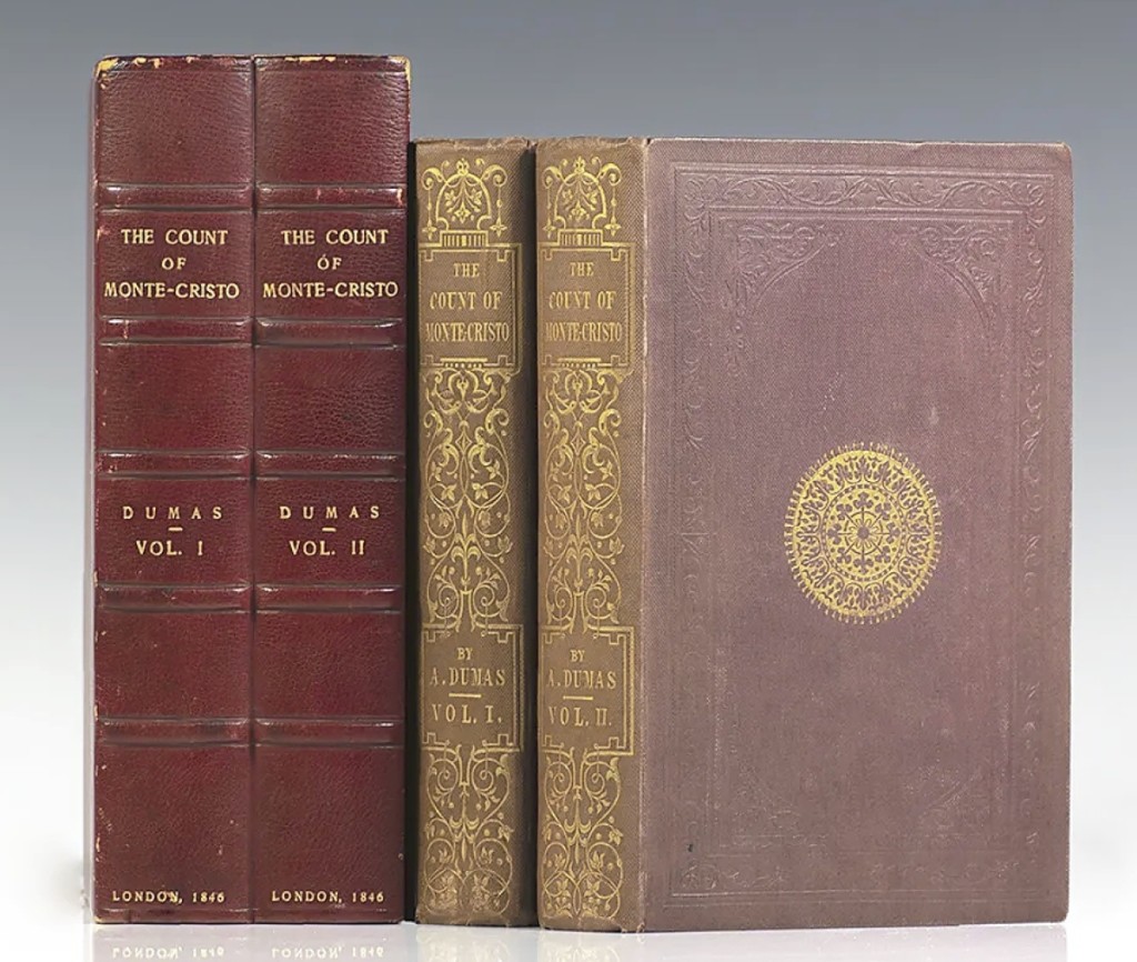 Raptis Rare Books, the Manney copy of the first edition in English of Dumas’ The Count of Monte-Cristo in the rare original cloth.